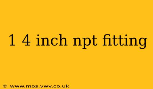 1 4 inch npt fitting