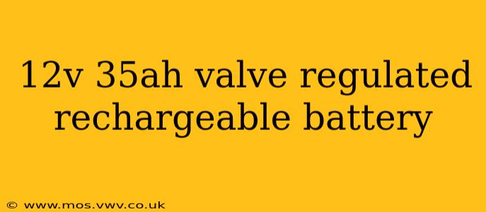 12v 35ah valve regulated rechargeable battery
