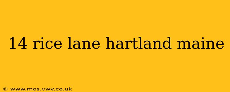 14 rice lane hartland maine
