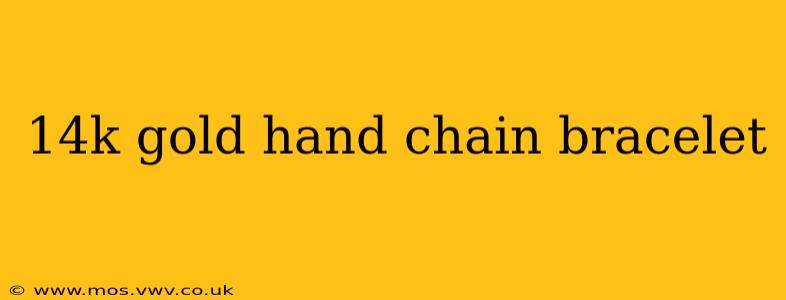 14k gold hand chain bracelet
