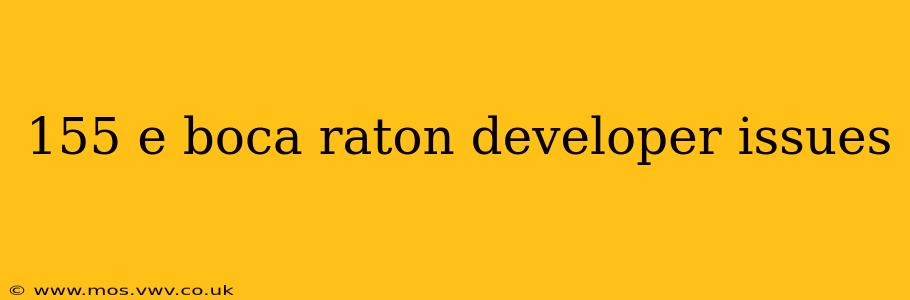 155 e boca raton developer issues