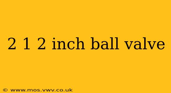 2 1 2 inch ball valve