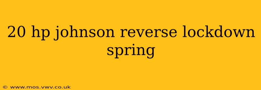 20 hp johnson reverse lockdown spring
