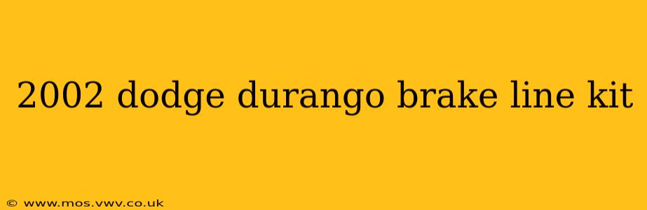 2002 dodge durango brake line kit