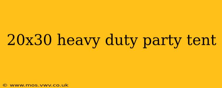 20x30 heavy duty party tent
