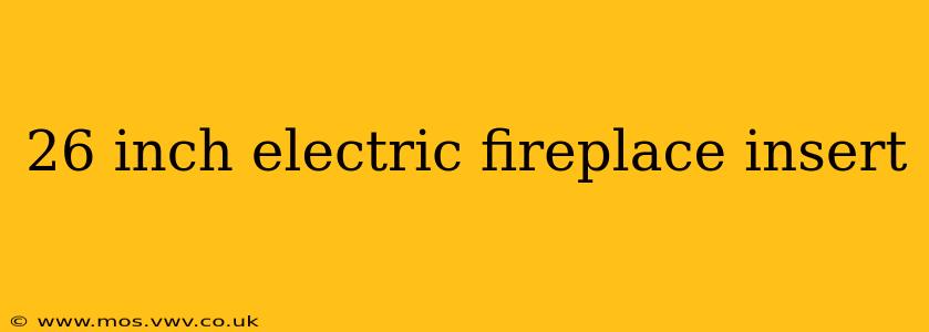 26 inch electric fireplace insert