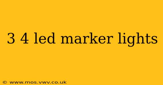 3 4 led marker lights