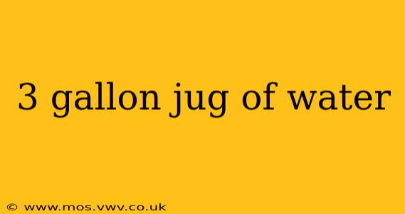 3 gallon jug of water