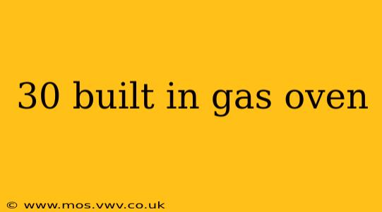 30 built in gas oven