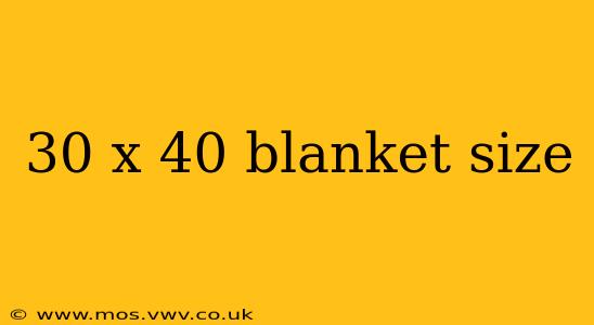30 x 40 blanket size
