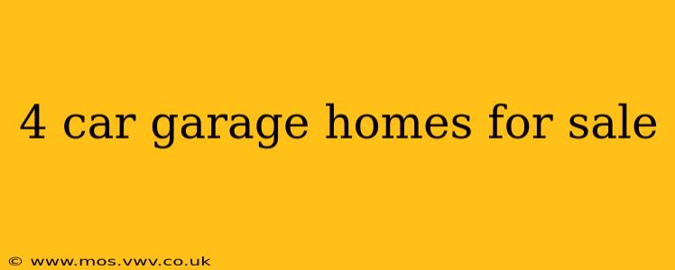 4 car garage homes for sale
