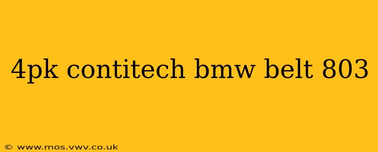 4pk contitech bmw belt 803