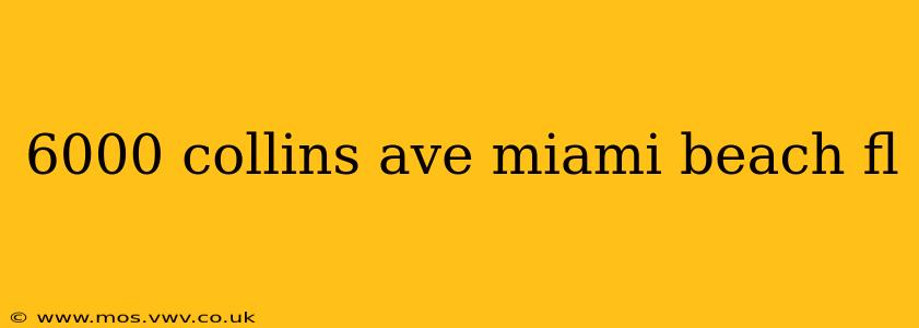 6000 collins ave miami beach fl