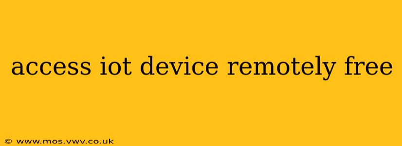 access iot device remotely free