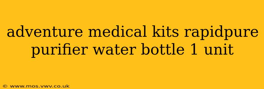 adventure medical kits rapidpure purifier water bottle 1 unit