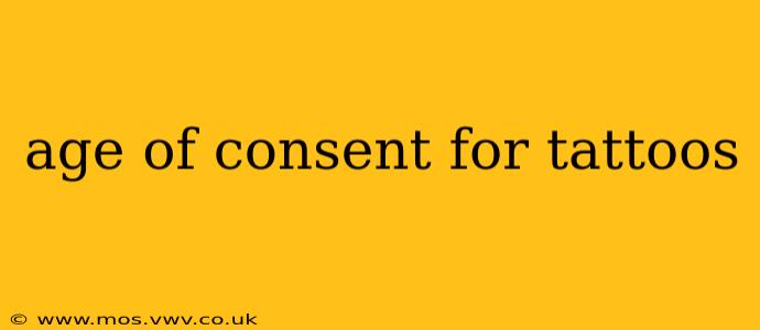 age of consent for tattoos