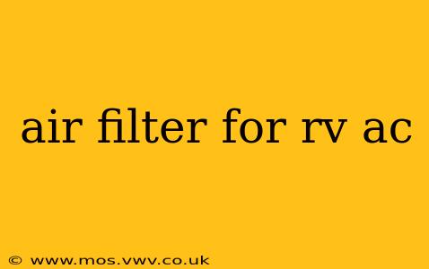 air filter for rv ac