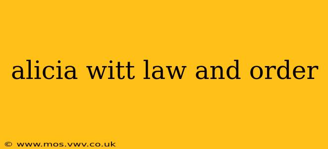 alicia witt law and order