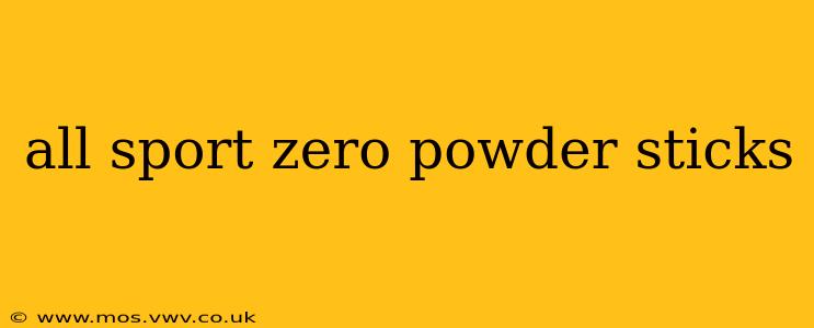 all sport zero powder sticks
