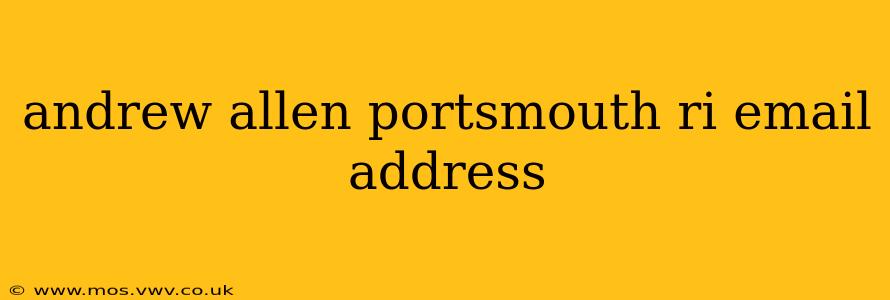 andrew allen portsmouth ri email address