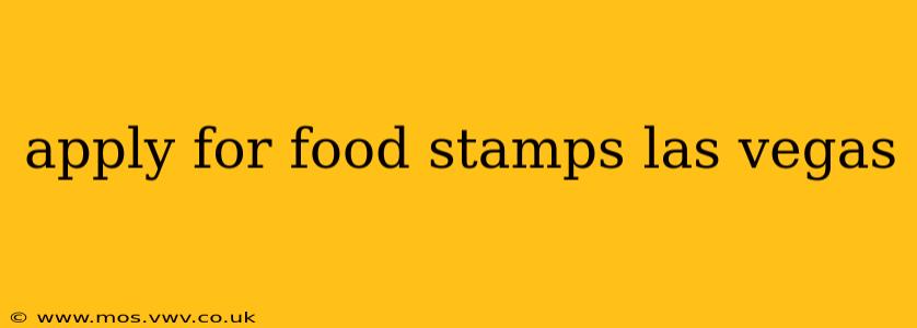 apply for food stamps las vegas