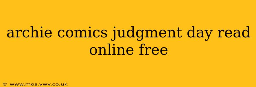 archie comics judgment day read online free