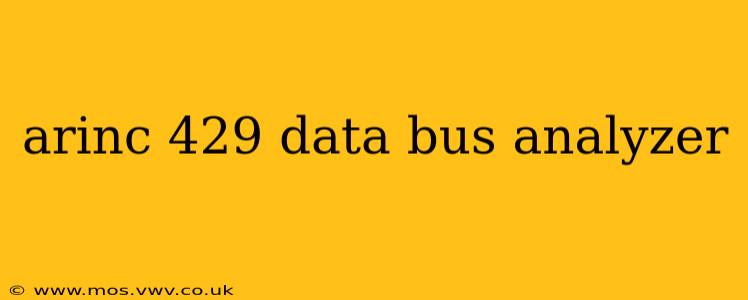 arinc 429 data bus analyzer