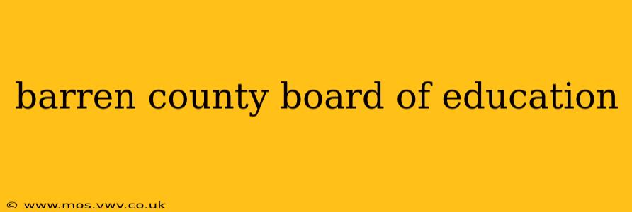 barren county board of education