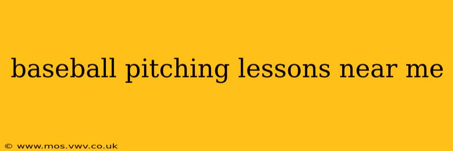 baseball pitching lessons near me