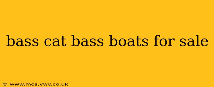 bass cat bass boats for sale