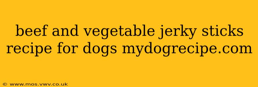 beef and vegetable jerky sticks recipe for dogs mydogrecipe.com