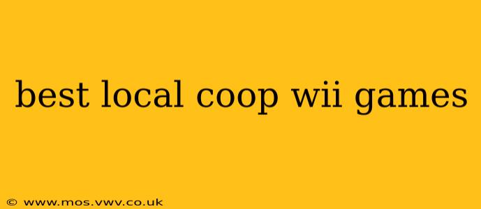 best local coop wii games