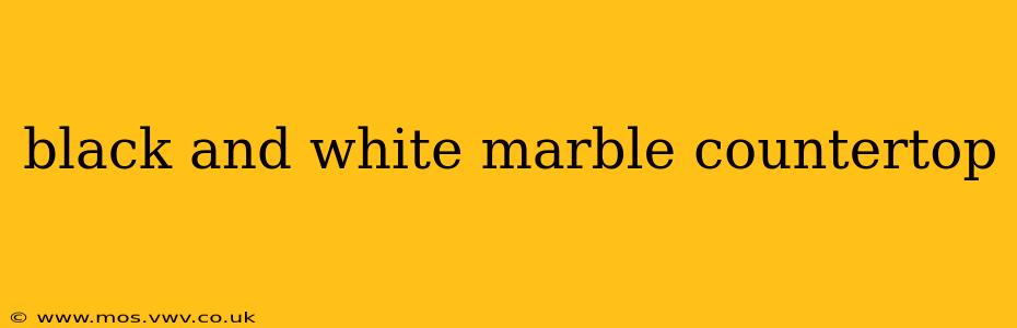 black and white marble countertop