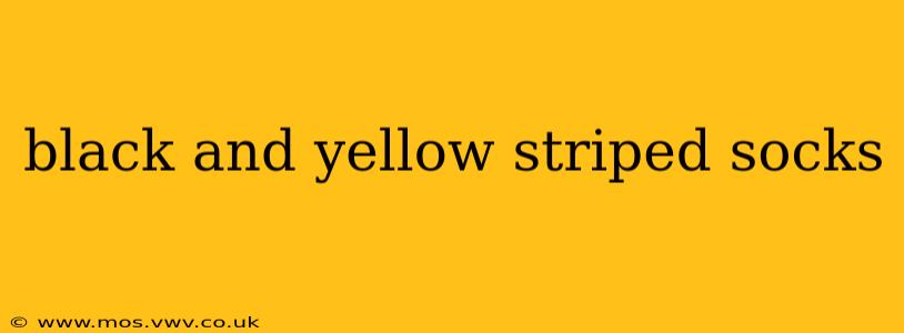 black and yellow striped socks