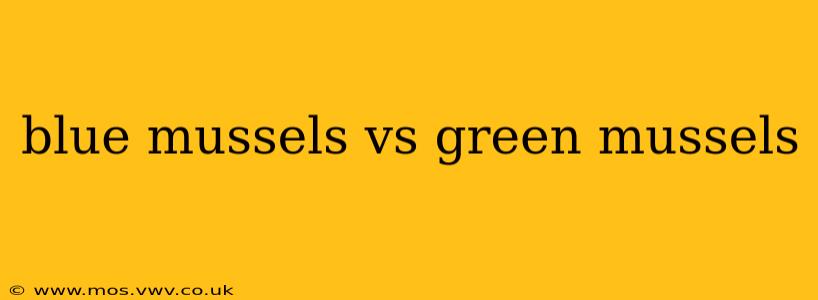 blue mussels vs green mussels