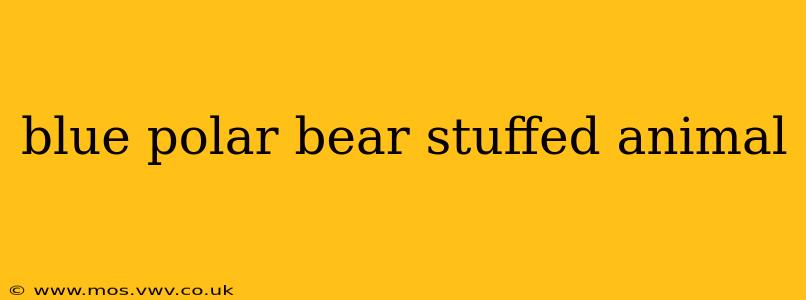 blue polar bear stuffed animal
