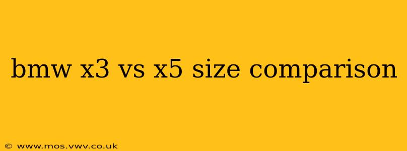 bmw x3 vs x5 size comparison