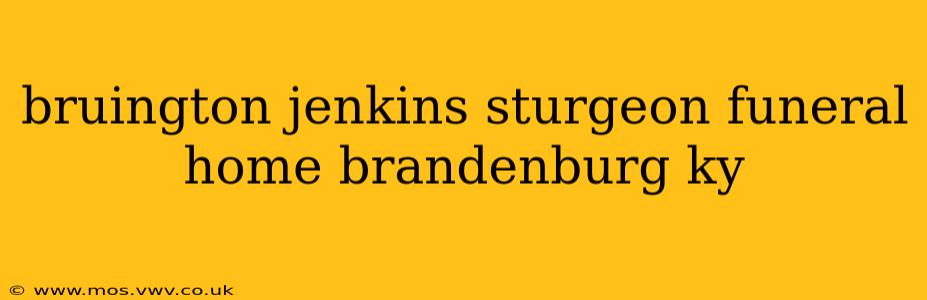 bruington jenkins sturgeon funeral home brandenburg ky