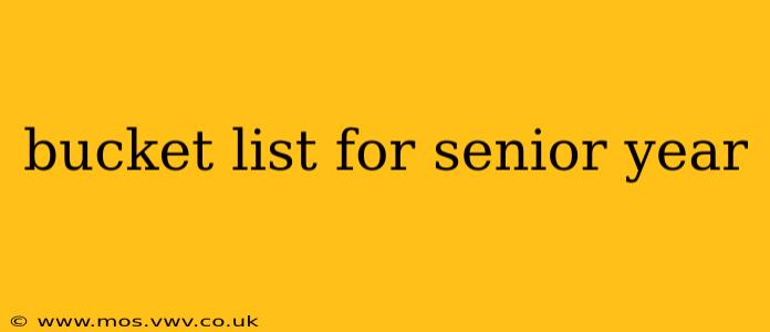 bucket list for senior year