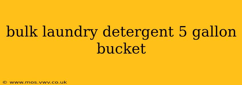 bulk laundry detergent 5 gallon bucket