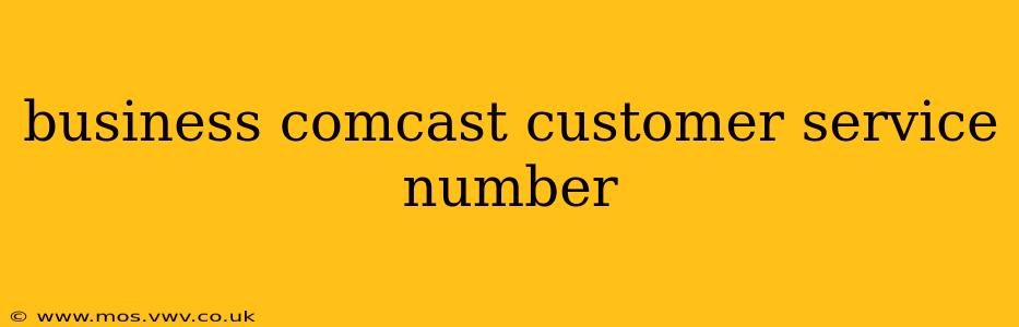 business comcast customer service number