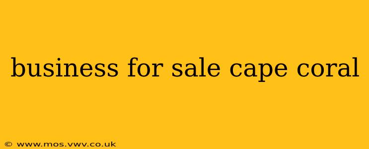 business for sale cape coral