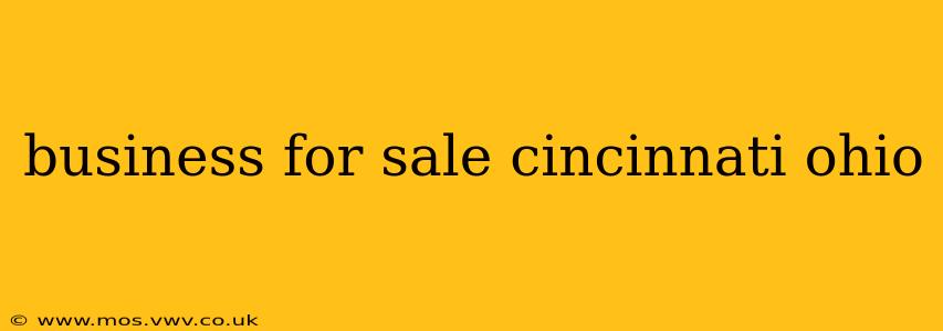 business for sale cincinnati ohio