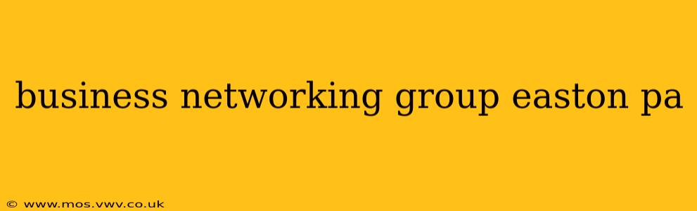 business networking group easton pa