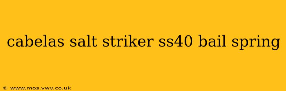 cabelas salt striker ss40 bail spring