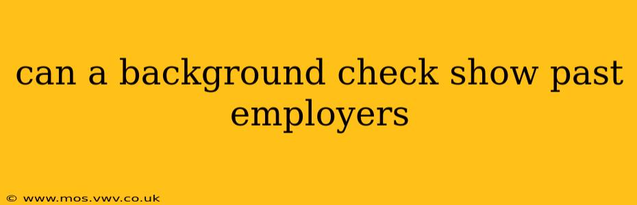 can a background check show past employers