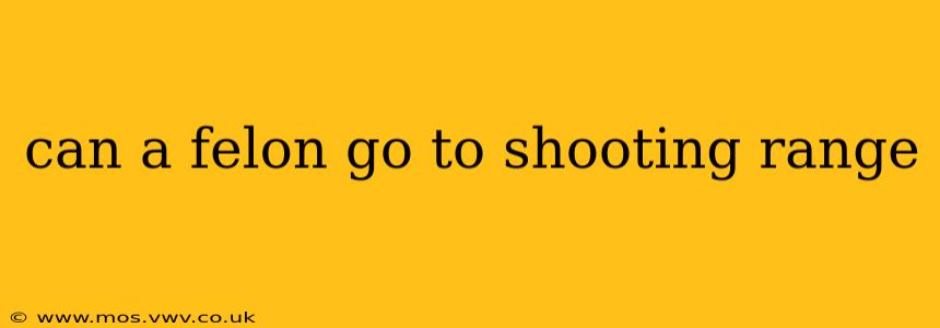 can a felon go to shooting range