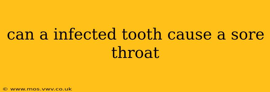 can a infected tooth cause a sore throat