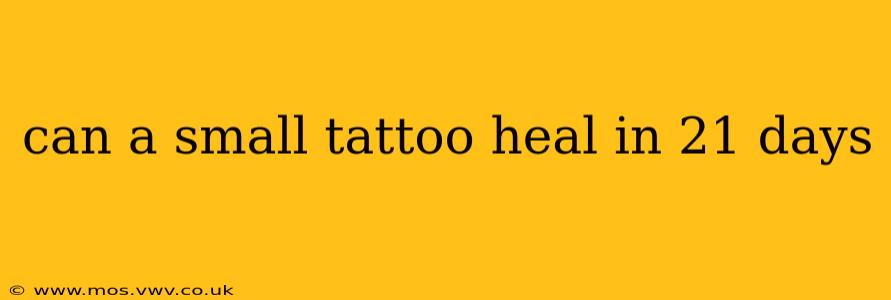 can a small tattoo heal in 21 days