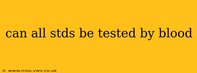 can all stds be tested by blood